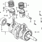 CM185T Коленвал и поршни