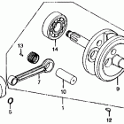CT70 Коленвал и поршни