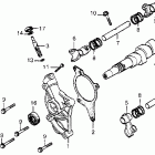 CX500D Camshaft @ lower rocker arm