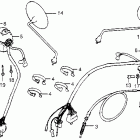 CX500D Рулевые рычаги , переключатели и тросы