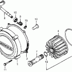 CX500D Clutch cover @ oil filter