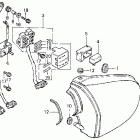 CB400A Left side cover @ rectifier  @ fuse