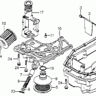 CB750A Oil pan @ oil filter