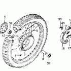 XL350 Front wheel @ front brake panel