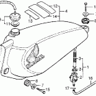 CR125M Fuel tank @ fuel valve