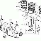 CB550K Коленвал и поршни