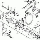 CB400A Gearshift drum @ gearshift arm