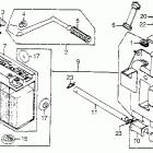 CB750A Battery @ kick starter arm