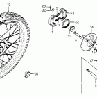 XL175 Front wheel @ brake panel