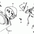 XL100 Headlight @ bracket @ horn