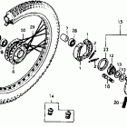 XL125 Front wheel @ panel
