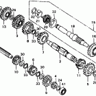 XL100 Transmission @ kick starterspindle