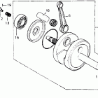 XR75 Коленвал и поршни