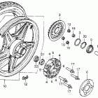 CB400A Заднее колесо