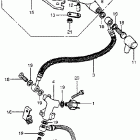 CB400F Master cylinder @ front brake hose