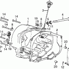 CB550F Крышка картера правая