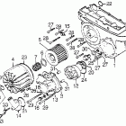 GL1000LTD Transmission cover @ water pump @ oil filter