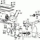 CB550F Left crankcase cover  @ starting motor