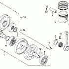 CJ360T Коленвал и поршни