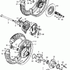 CB550K Front wheel @ rear wheel