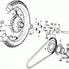 CB500T Заднее колесо