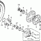 CB750A Заднее колесо