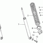 MT125 Задний амортизатор