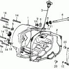 CB550F Крышка картера правая