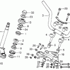 CB200T Handlebar @ steering stem