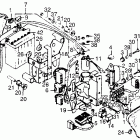 CB550F Side cover @ battery  @ regulator