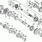 TL125S Transmission @ kick starterspindle
