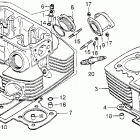 CB200T Цилиндр и головка цилиндра
