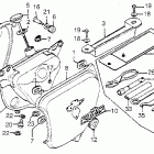 CB750K Battery cover @ oil tank cover @ tools