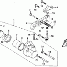 CB360T Передний тормозной суппорт