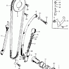 XL100 Cam chain tensioner @ oil filter screen