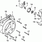 CB360T Left crankcase cover  @ starting chain