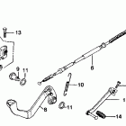 MR250 Kick starter arm @ change pedal @ brake pedal