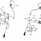 CB750A Рулевые переключатели и тросы