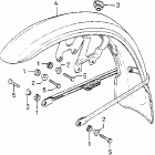 CB750A Переднее крыло