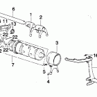 MT250 Вилки и валы выбора передач
