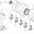 CB750A Коленвал и поршни