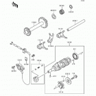 Bayou 400 4X4 (KLF400-B4) Валы и вилки переключения передач
