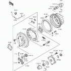 Bayou 400 4X4 (KLF400-B4) Задняя ступица колеса