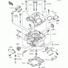 Bayou 400 4X4 (KLF400-B7) Cylinder head(lf400ae532918-)