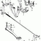 CB750K5 Rear brake panel @ pedal