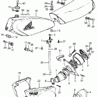 CR125M Fuel tank @ air cleaner  @ seat