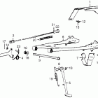 MR50 Brake pedal @ side stand  @ swingarm