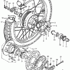 CB750K5 Rear wheel @ driven sprocket