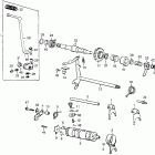 CL360 Kick starter @ shift spindle @ shift drum