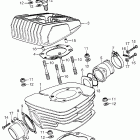 CR125M Цилиндр и головка цилиндра